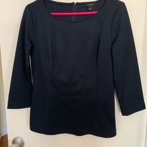 Fitted Navy Top